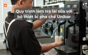 Quy trình làm trà lài sữa với bộ thiết bị pha chế Unibar