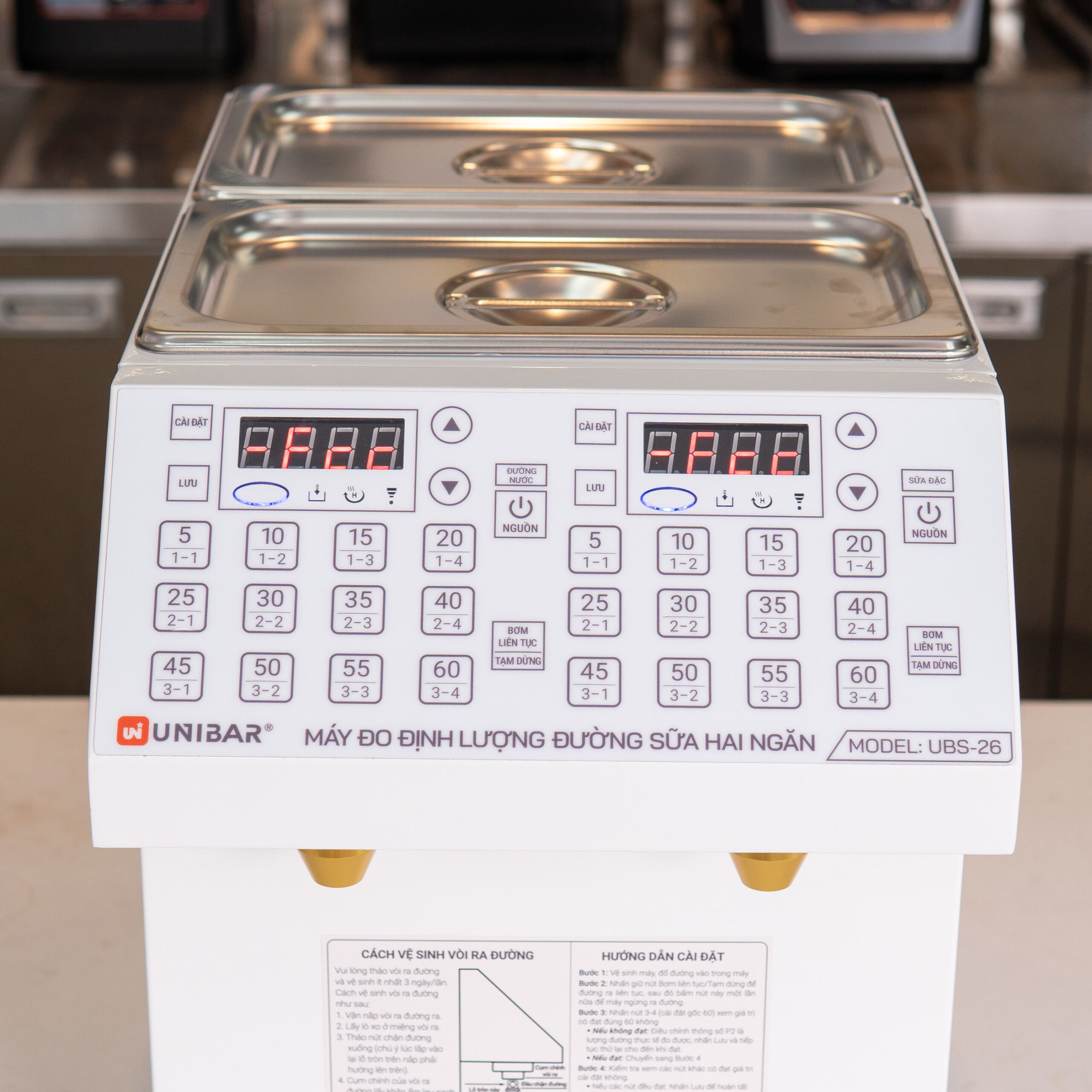 Máy đo định lượng đường sữa hai ngăn Unibar UBS-26 - ảnh 9 Máy đo định lượng đường sữa hai ngăn Unibar UBS-26 - ảnh 9