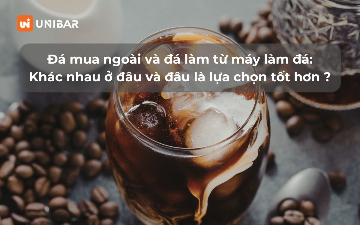 Đá mua ngoài và đá làm từ máy làm đá_ Khác nhau ở đâu và đâu là lựa chọn tốt hơn cho quán đồ uống