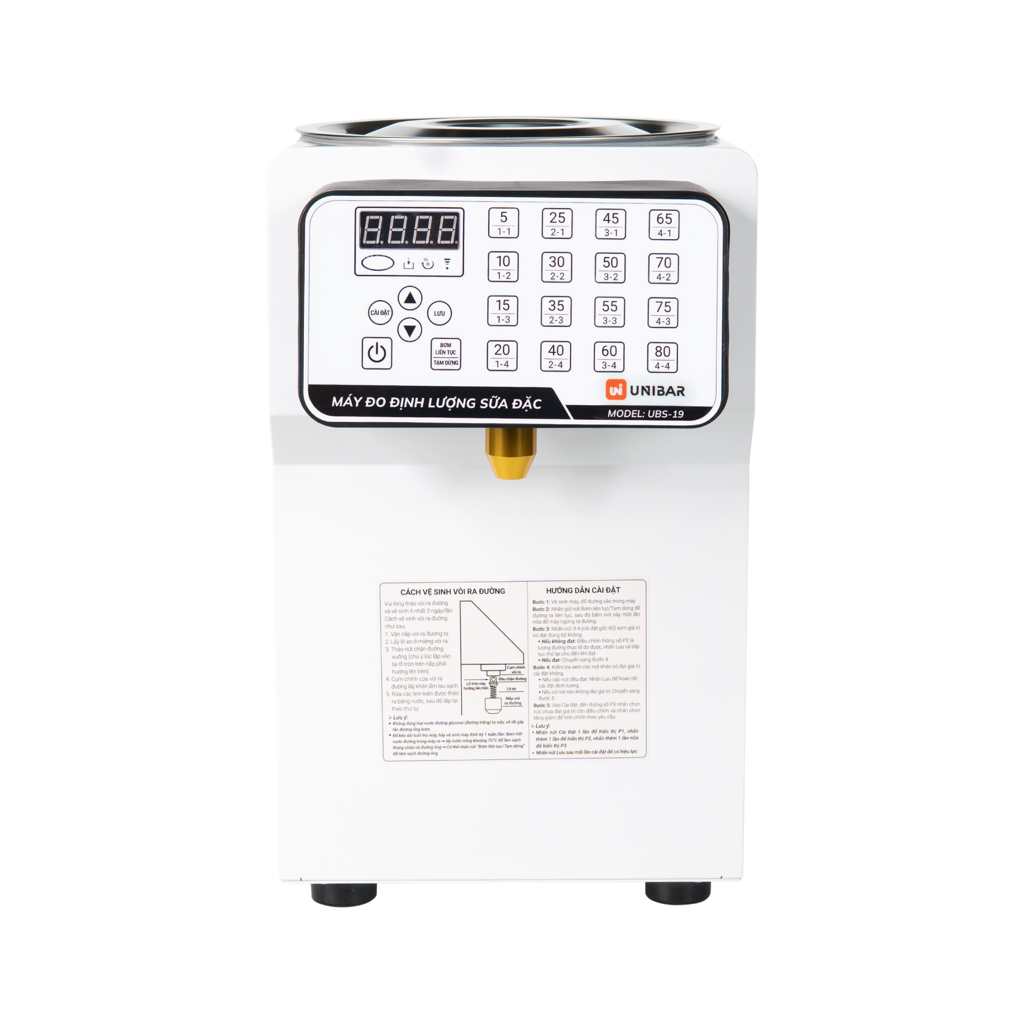 Máy đo định lượng sữa đặc Unibar UBS-19 - Nền trắng - 01