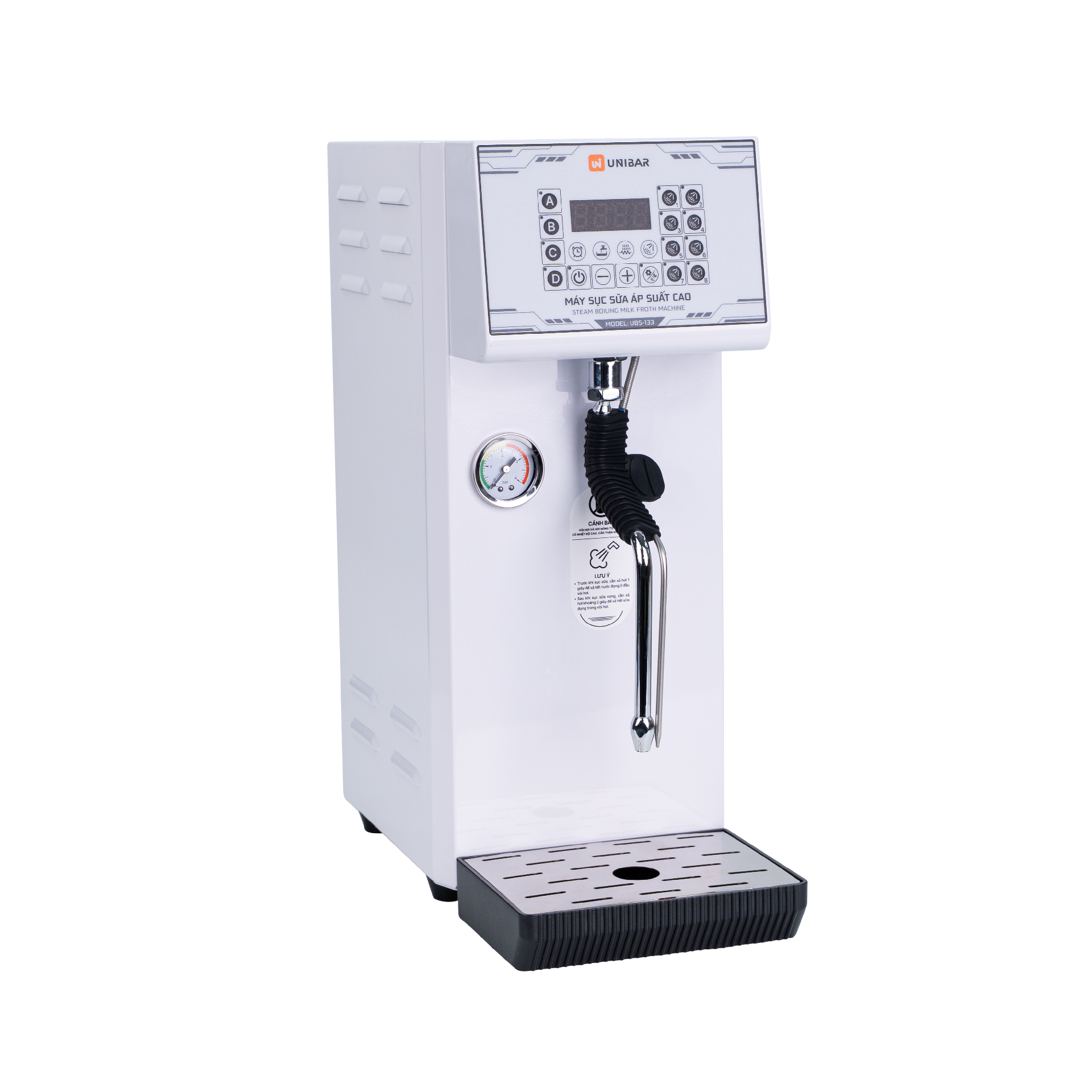Máy sục sữa áp suất cao Unibar UBS-133 - nền trắng - 03 Máy sục sữa áp suất cao Unibar UBS-133 - nền trắng - 03