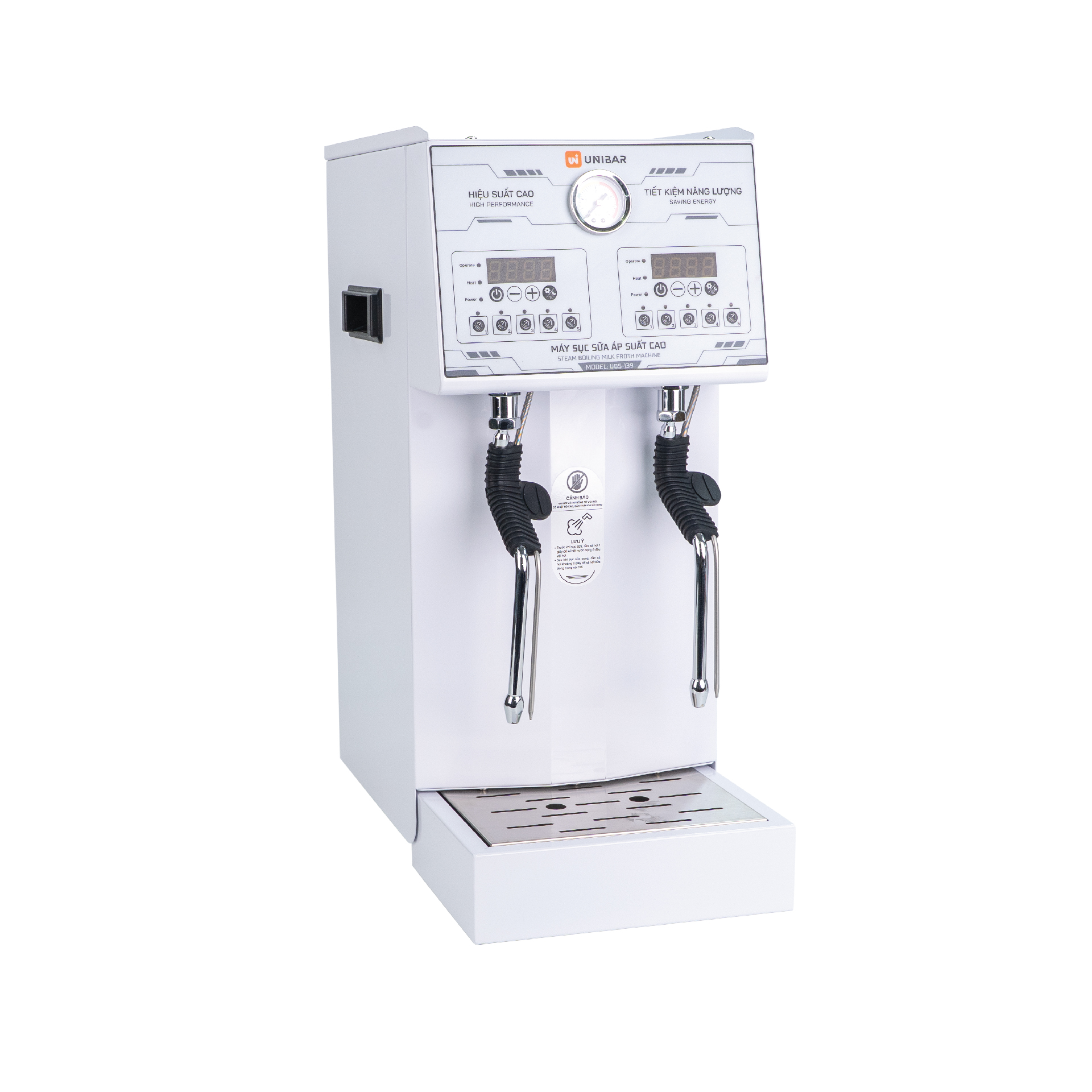 Máy sục sữa áp suất cao Unibar UBS-139 - nền trắng - 03 Máy sục sữa áp suất cao Unibar UBS-139 - nền trắng - 03