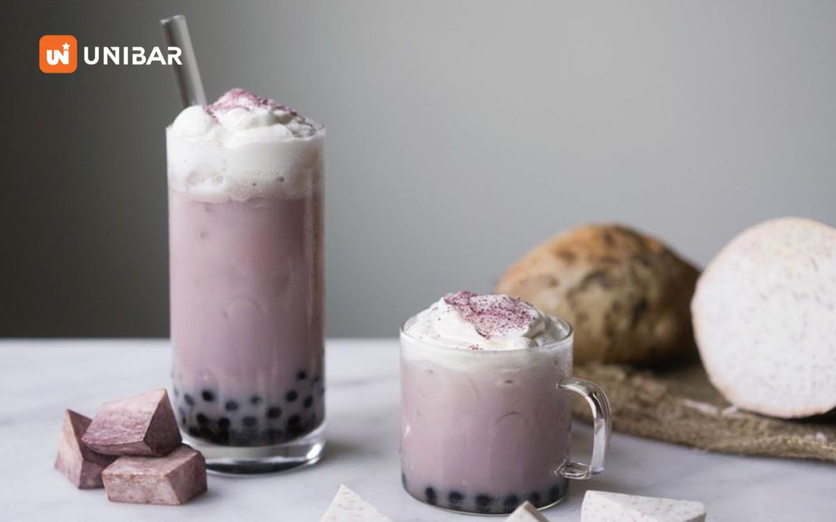Vị bùi tự nhiên, hậu ngọt nhẹ và cảm giác tươi mới giúp khoai môn tươi nhanh chóng trở thành trend mới của ngành đồ uống