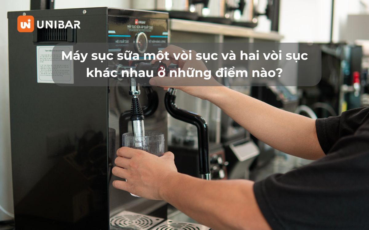Máy sục sữa một vòi sục và hai vòi sục khác nhau ở những điểm nào